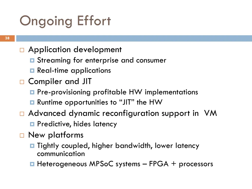 ongoing effort