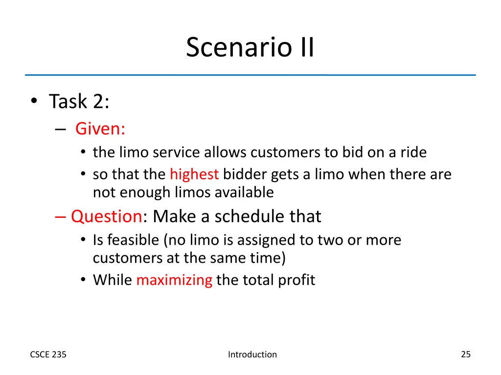 scenario ii