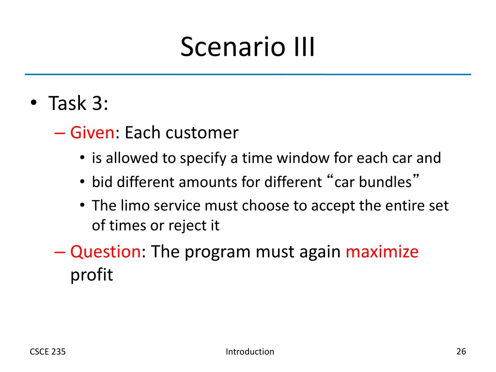 scenario iii