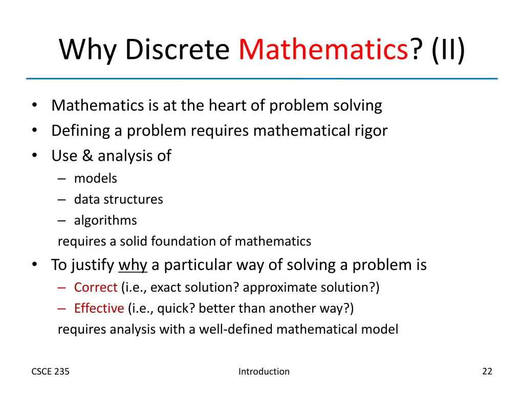 why discrete mathematics ii