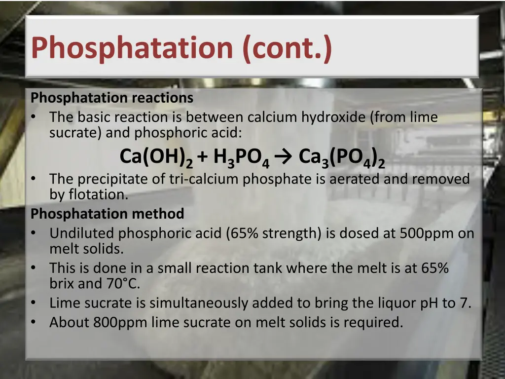 phosphatation cont