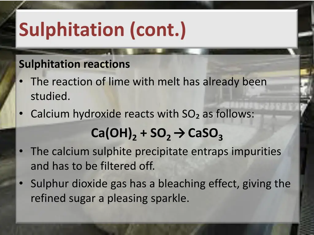 sulphitation cont 1
