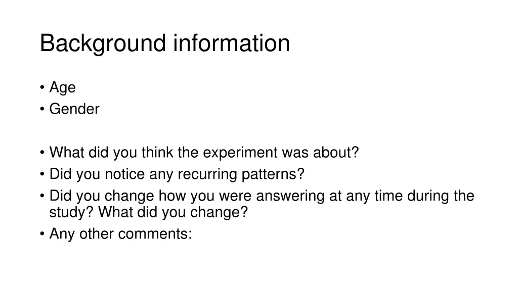 background information