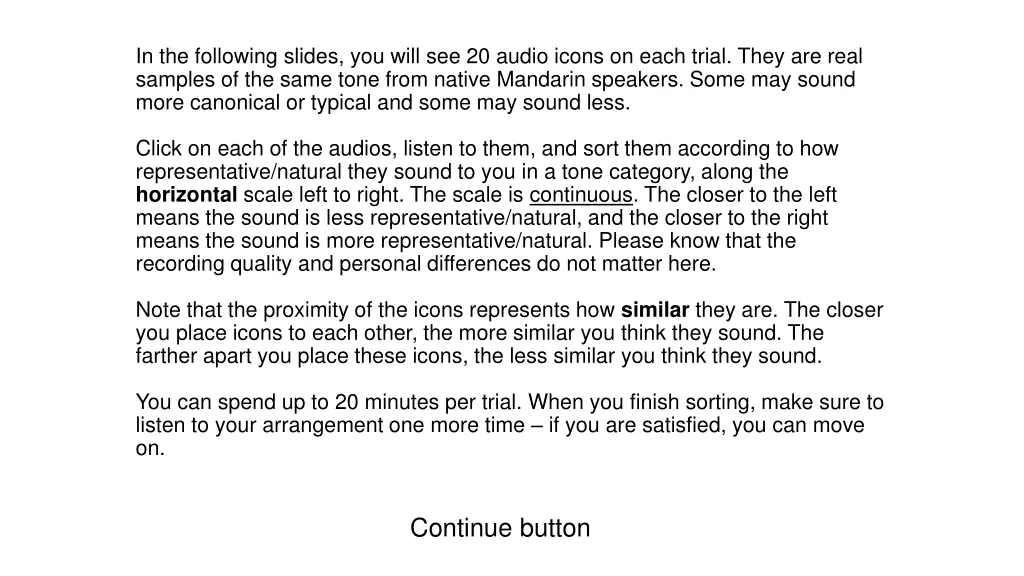in the following slides you will see 20 audio