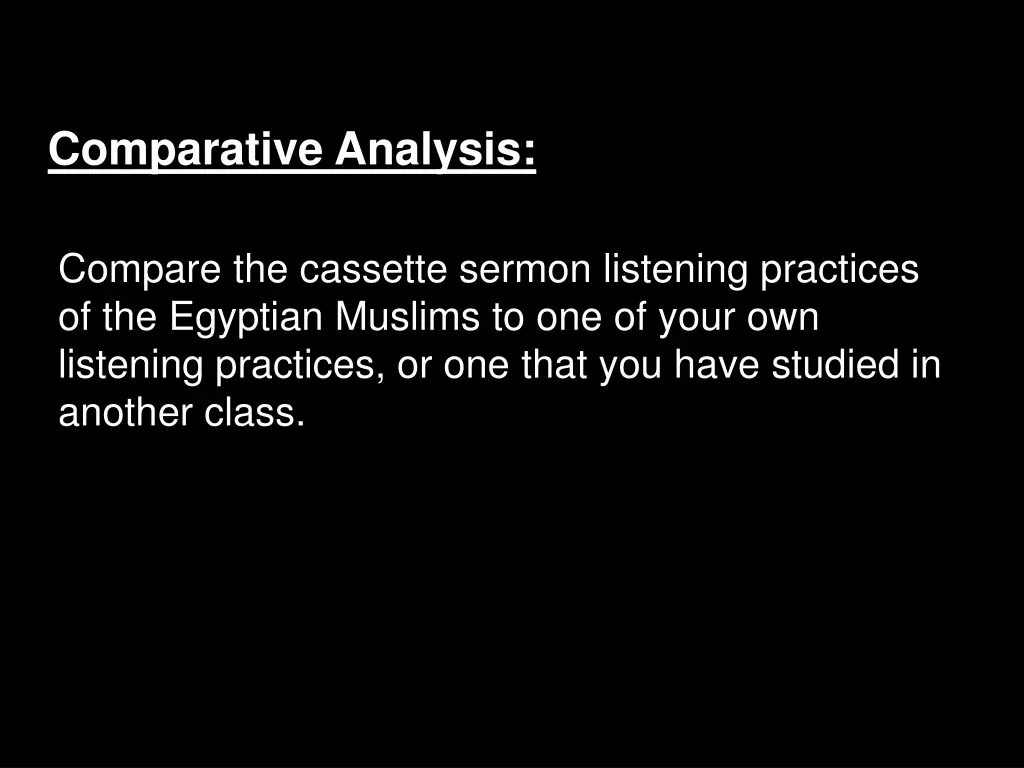 comparative analysis