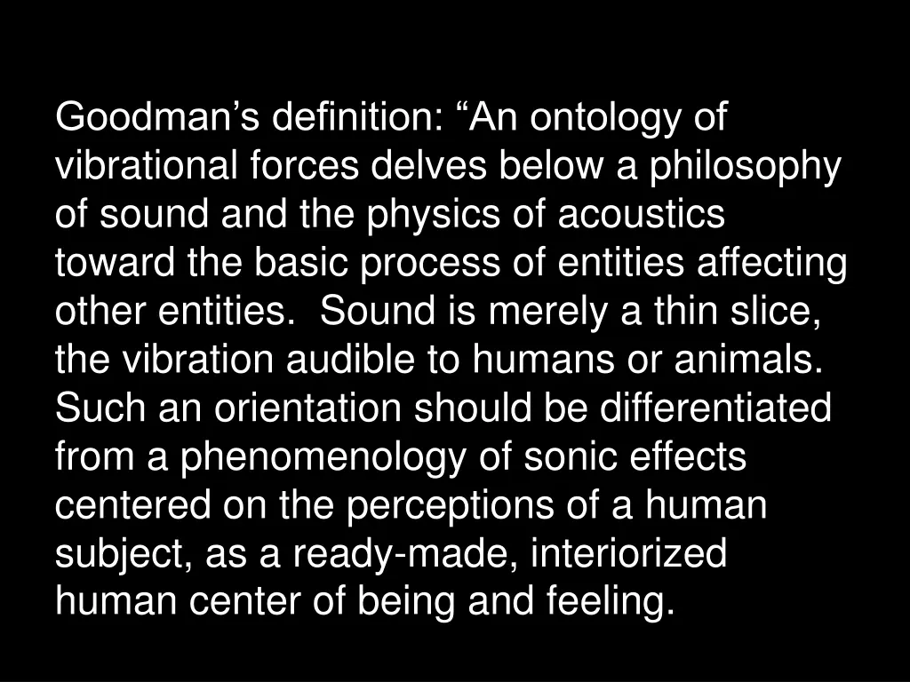 goodman s definition an ontology of vibrational