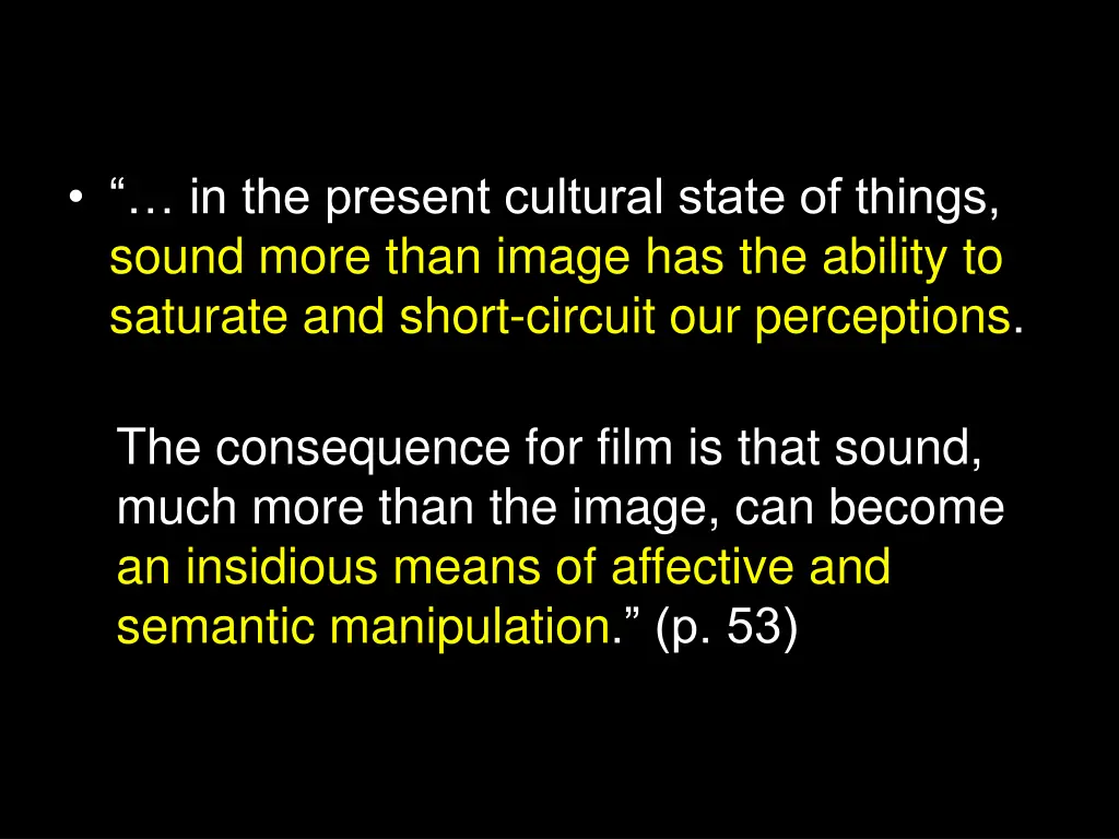in the present cultural state of things sound 1