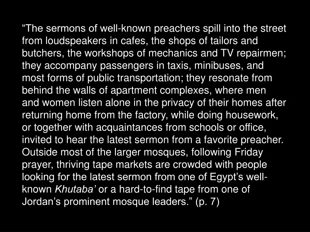 the sermons of well known preachers spill into