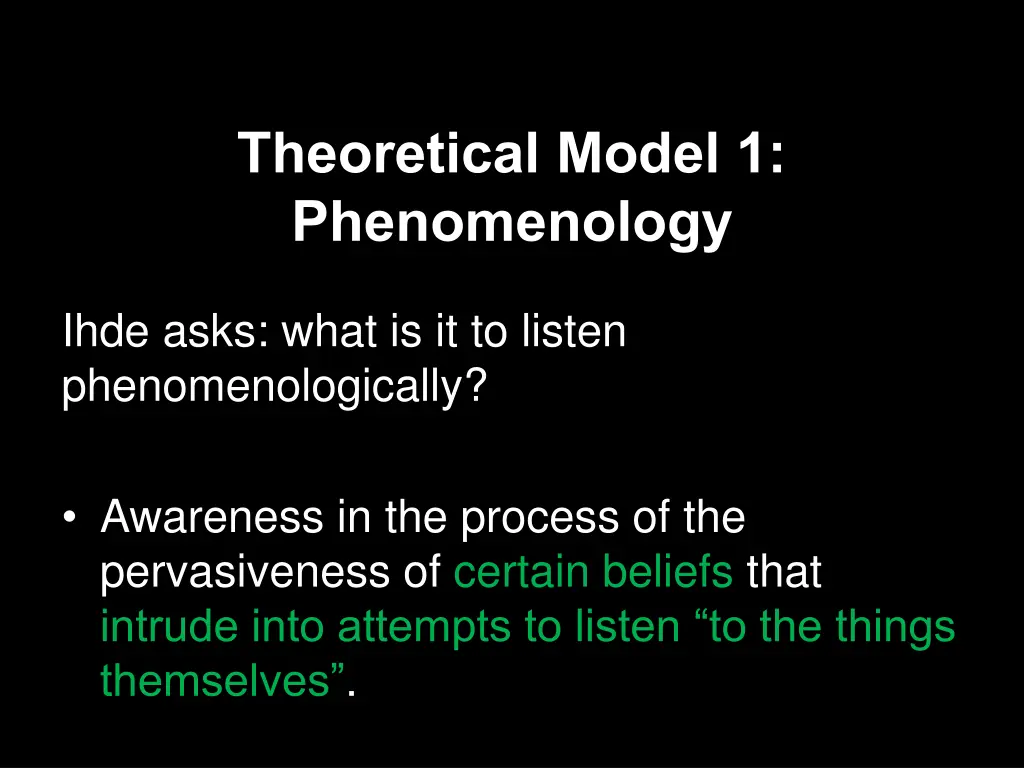 theoretical model 1 phenomenology 2