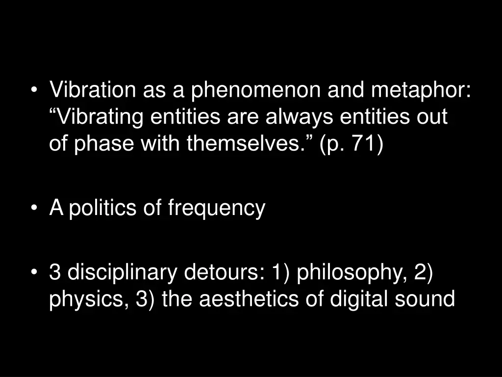 vibration as a phenomenon and metaphor vibrating