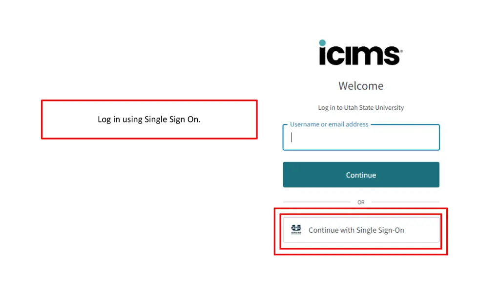 log in using single sign on