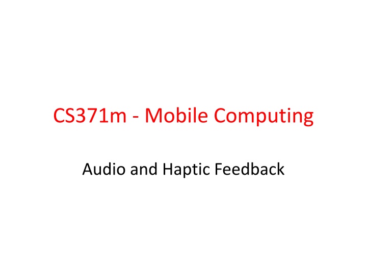 cs371m mobile computing