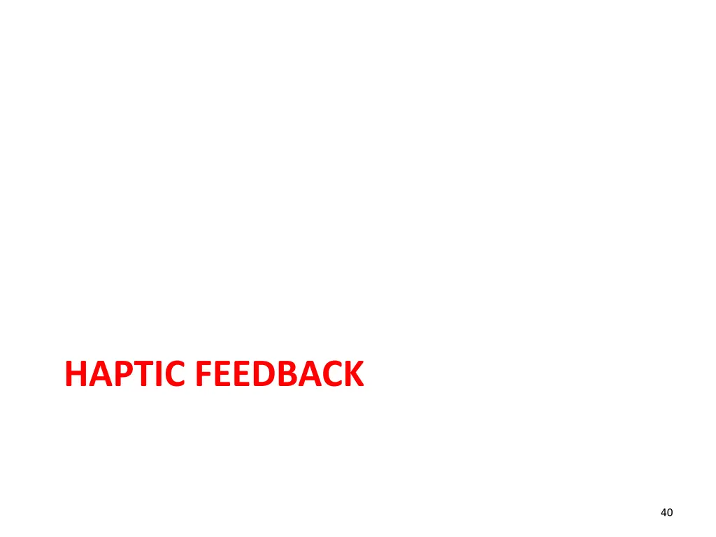 haptic feedback