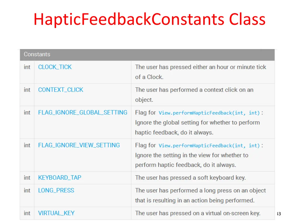 hapticfeedbackconstants class