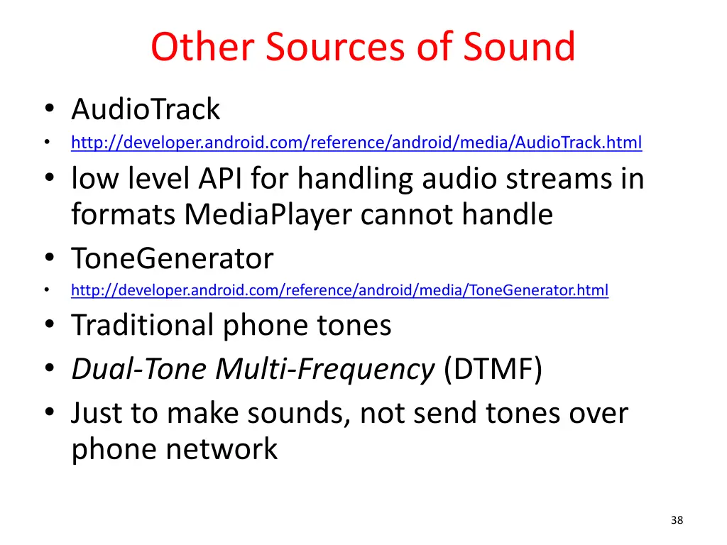 other sources of sound