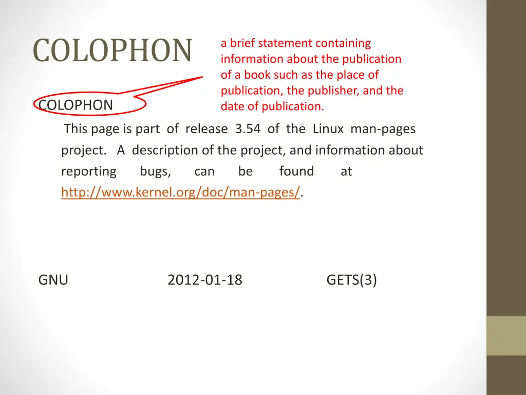 colophon