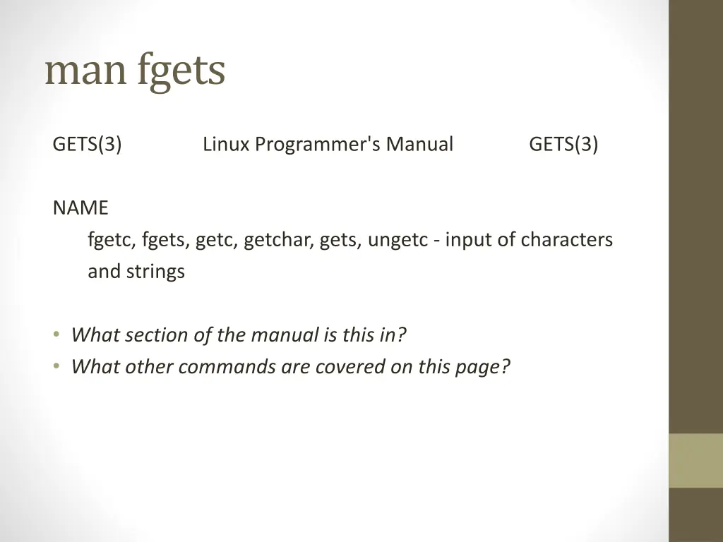 man fgets