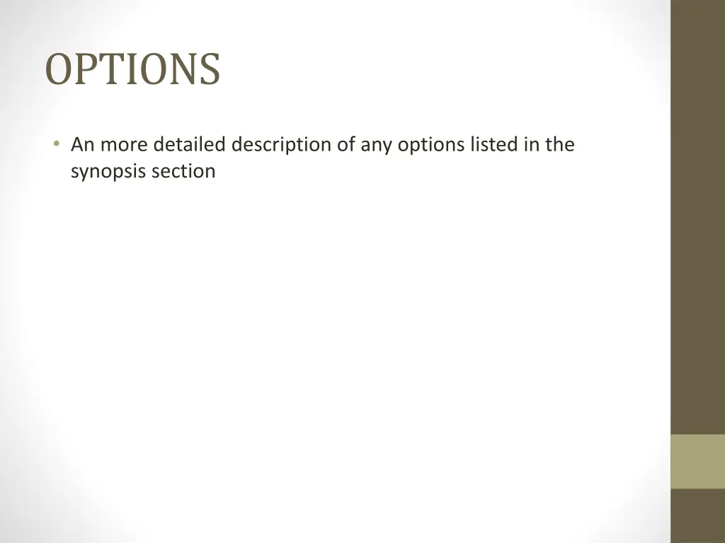 options