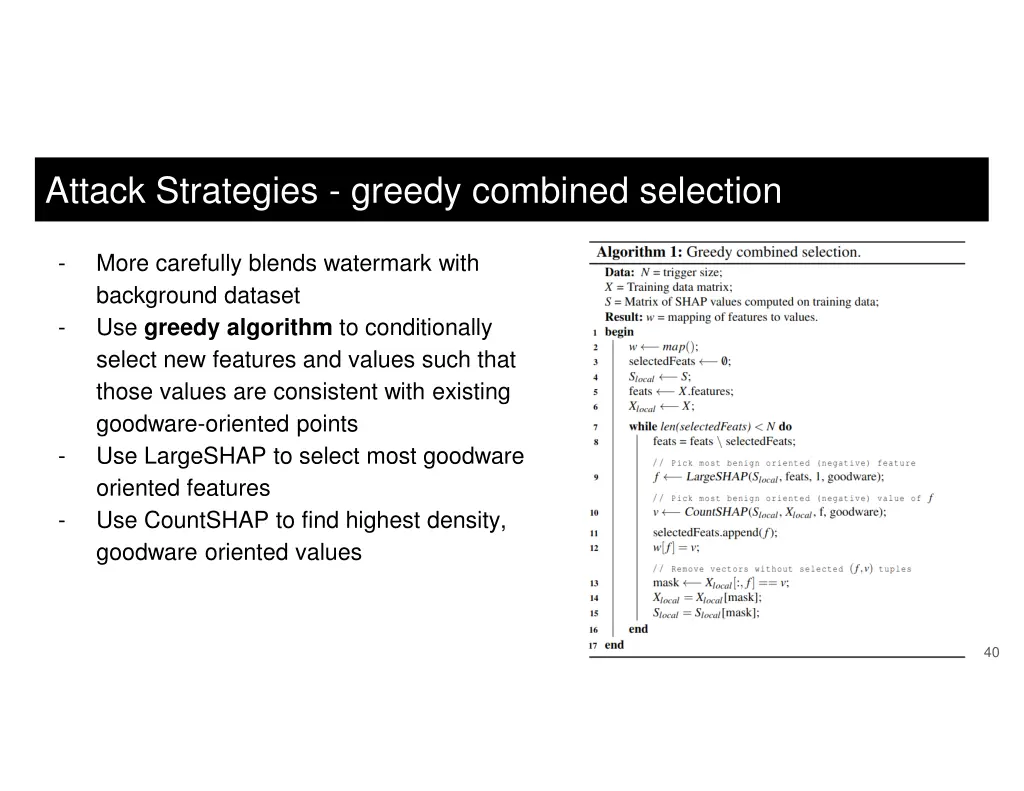 attack strategies greedy combined selection
