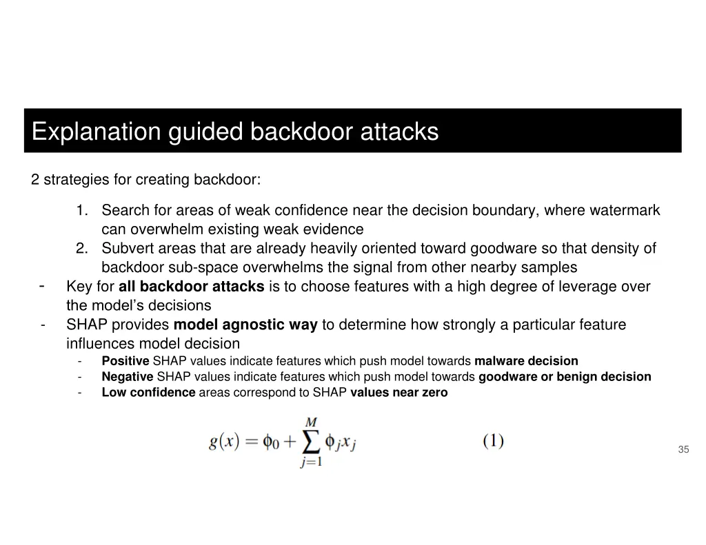 explanation guided backdoor attacks