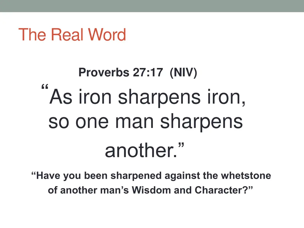 the real word