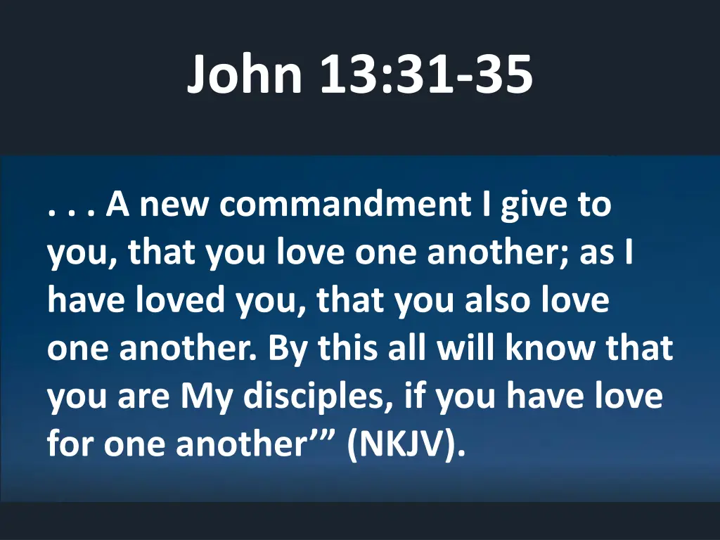 john 13 31 35 2