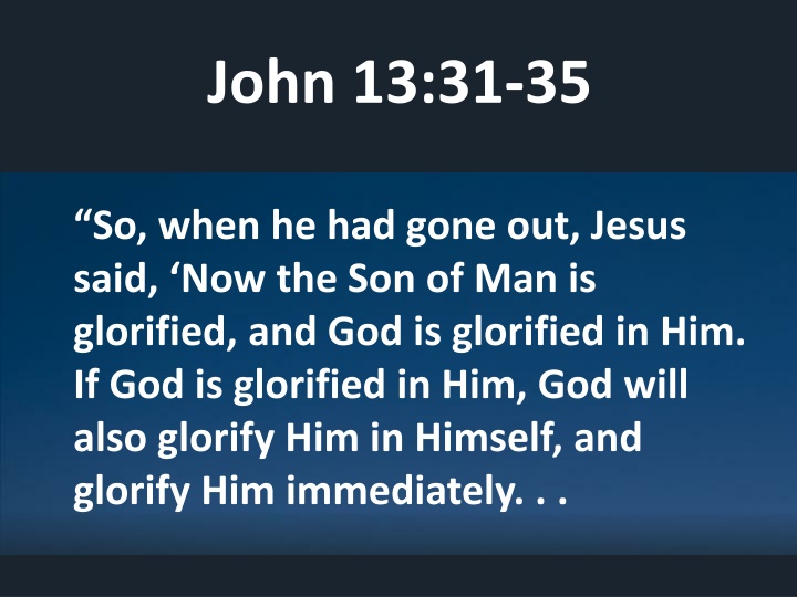 john 13 31 35