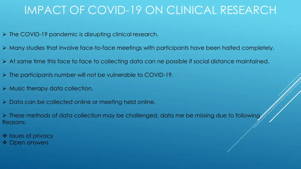 impact of covid 19 on clinical research