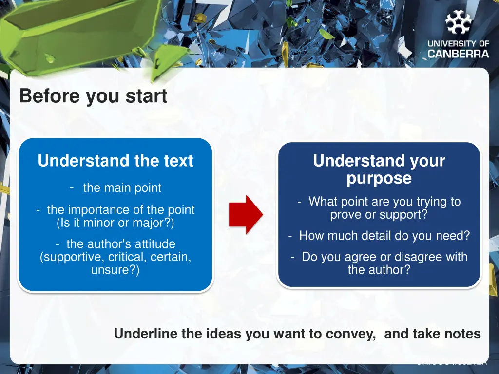 before you start 1