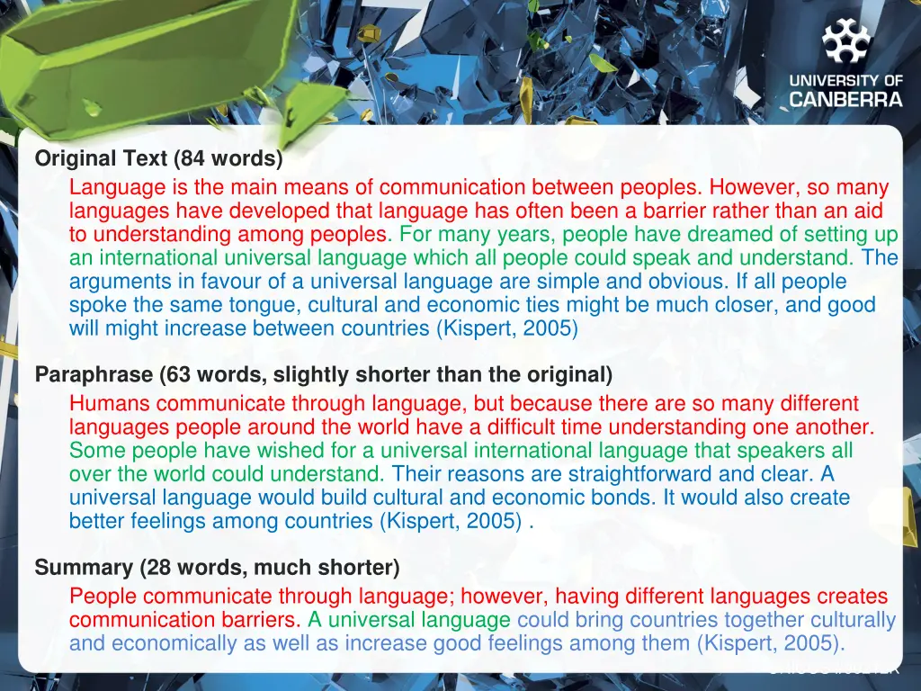 original text 84 words language is the main means
