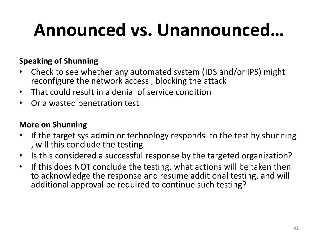 announced vs unannounced 1