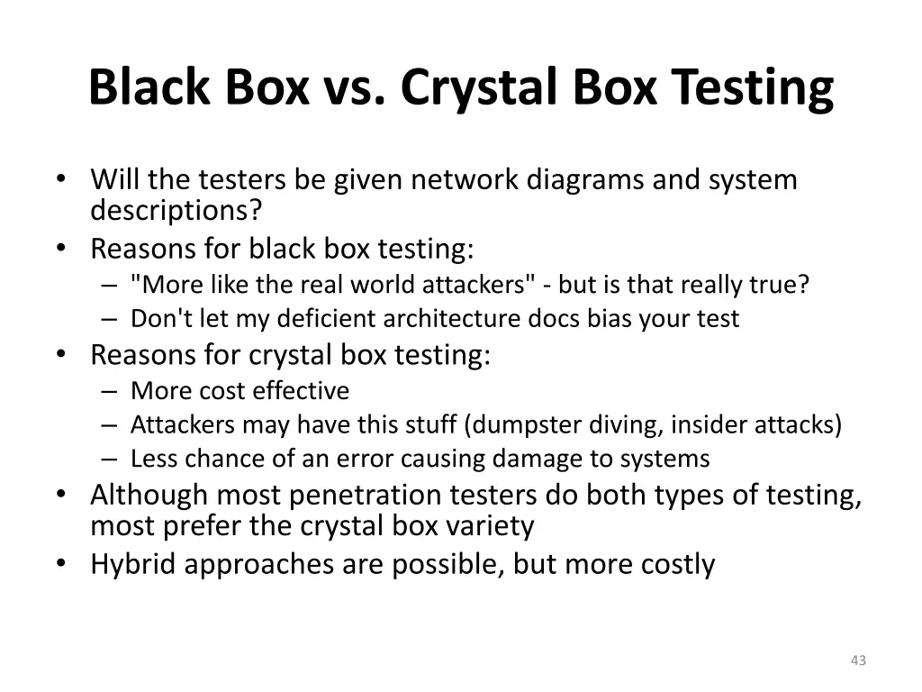 black box vs crystal box testing