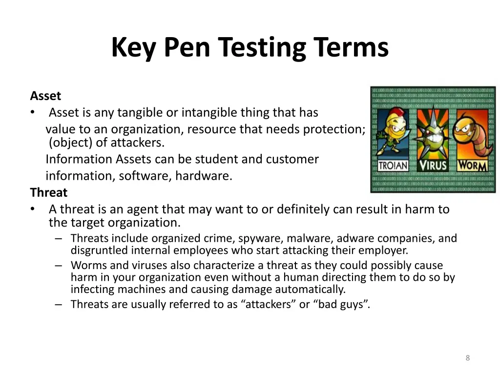 key pen testing terms