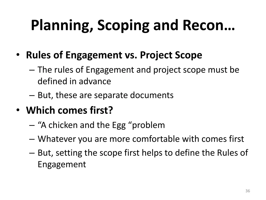 planning scoping and recon 2
