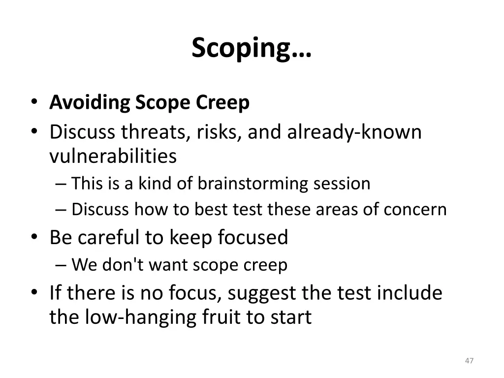 scoping