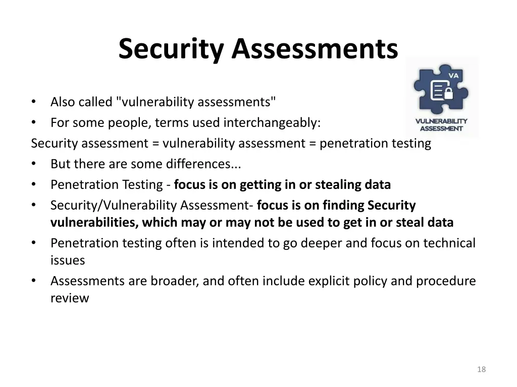 security assessments