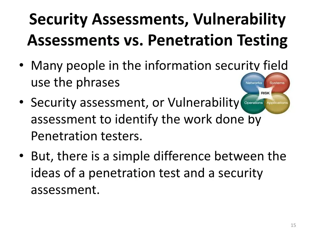 security assessments vulnerability assessments