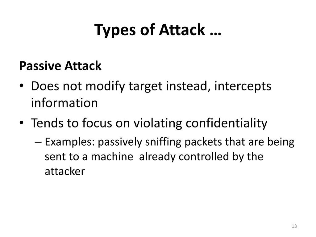 types of attack 1