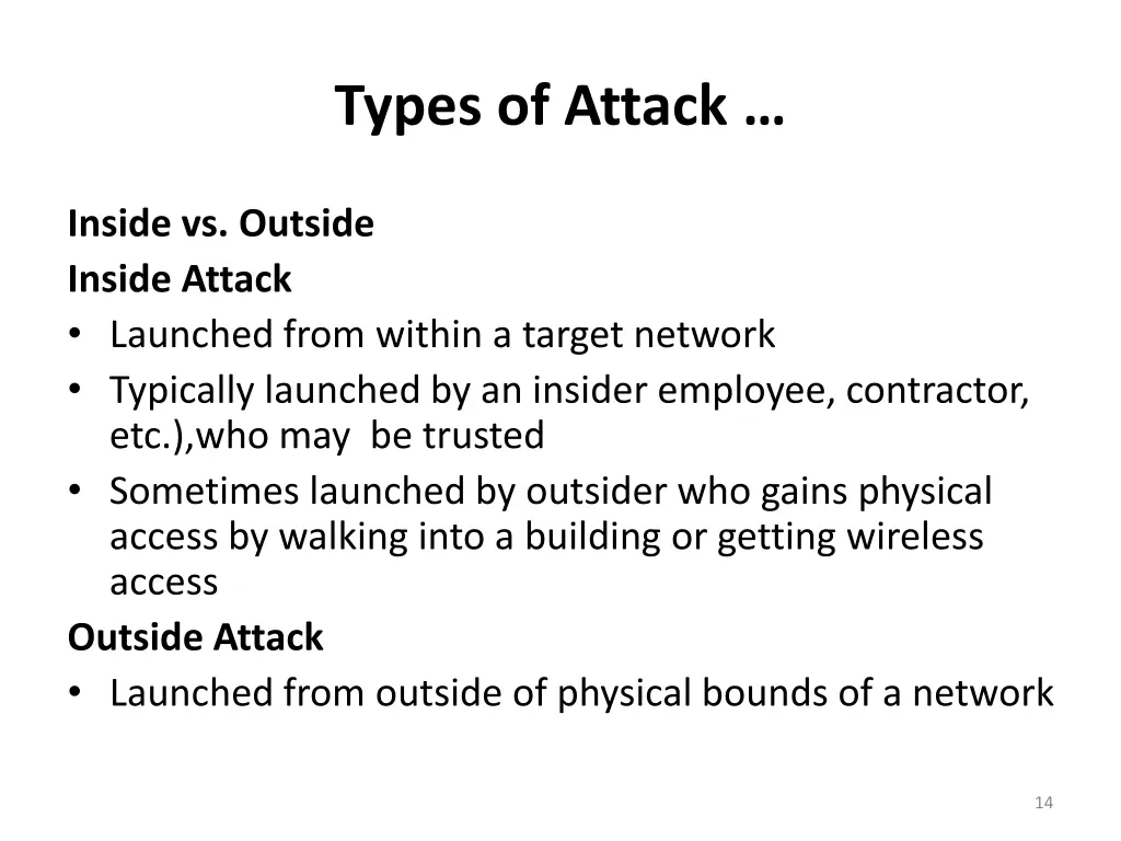 types of attack 2