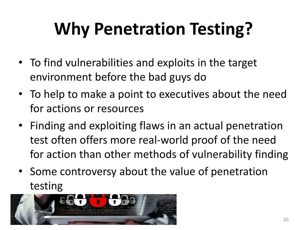 why penetration testing
