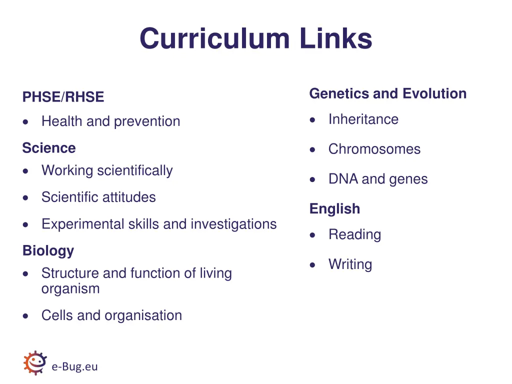 curriculum links