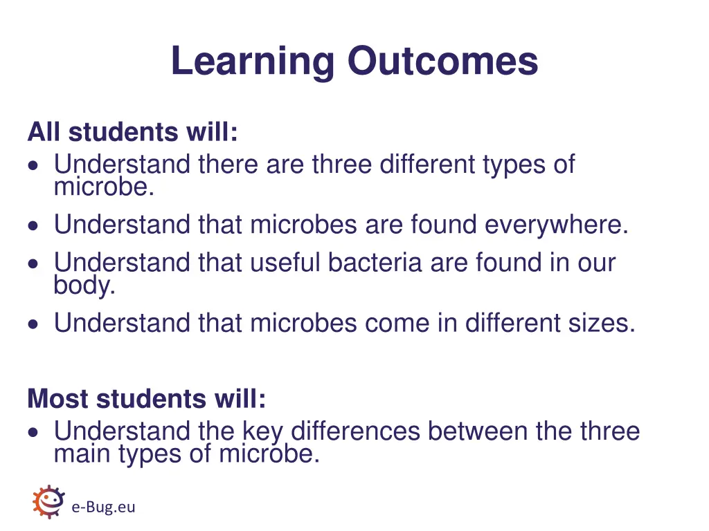 learning outcomes