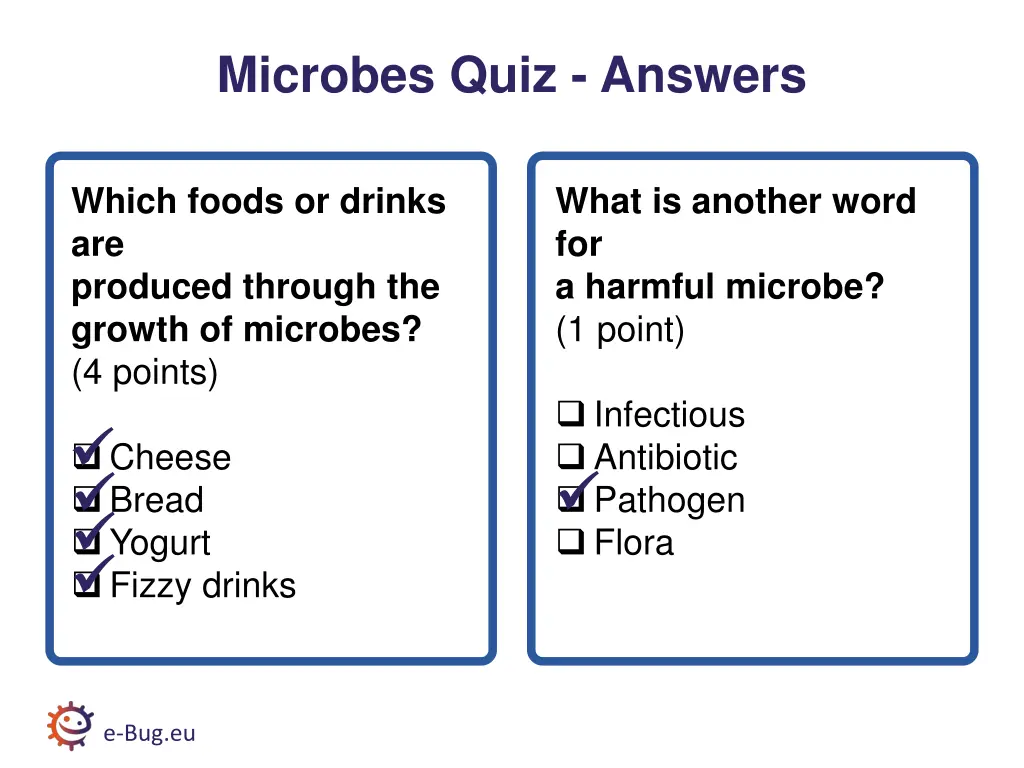 microbes quiz answers 1