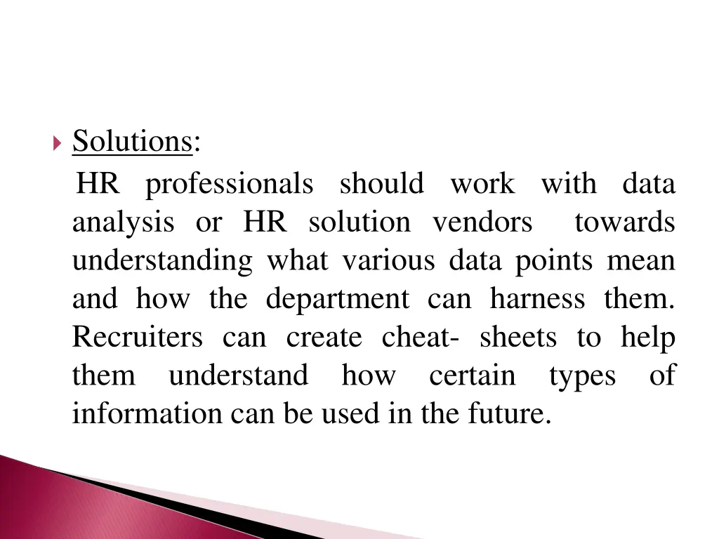 solutions hr professionals should work with data