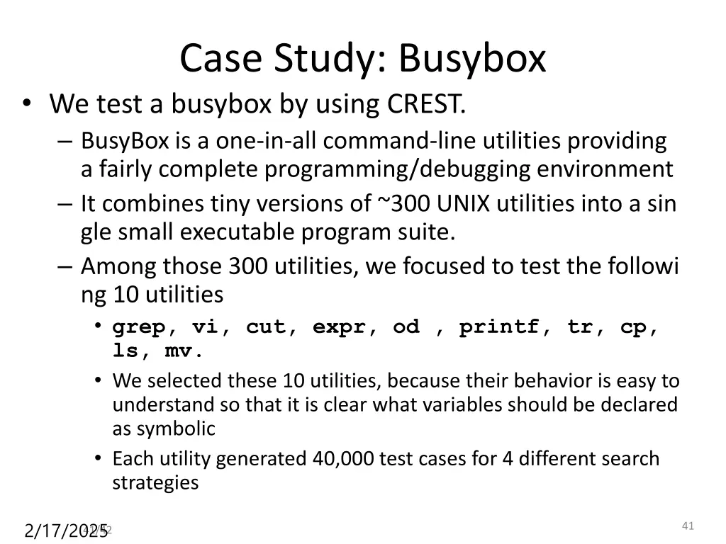 case study busybox we test a busybox by using