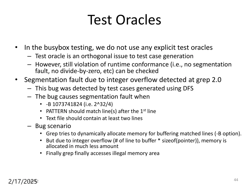 test oracles