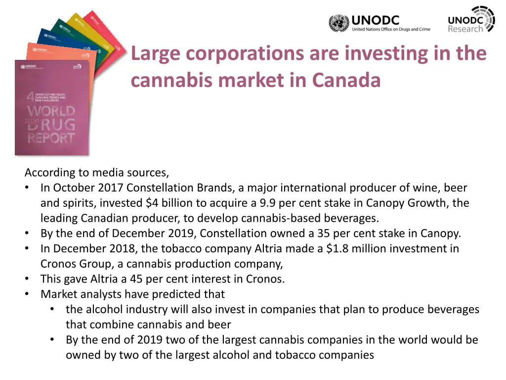 large corporations are investing in the cannabis