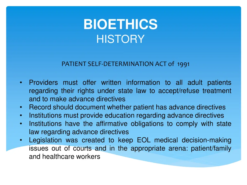 bioethics history