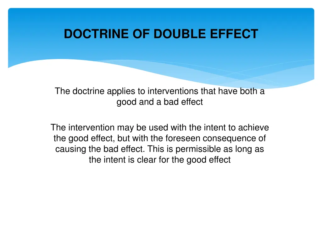 doctrine of double effect
