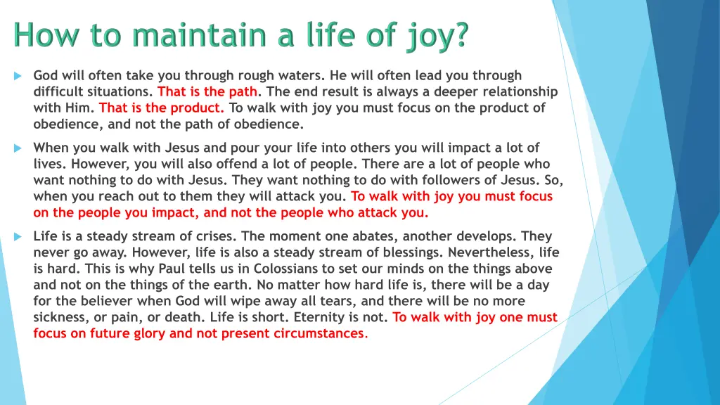 god will often take you through rough waters